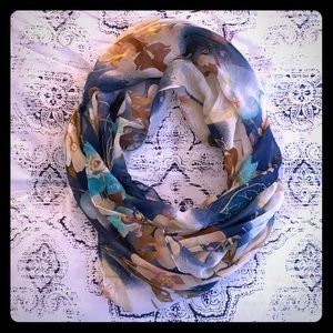 Floral patterned scarf